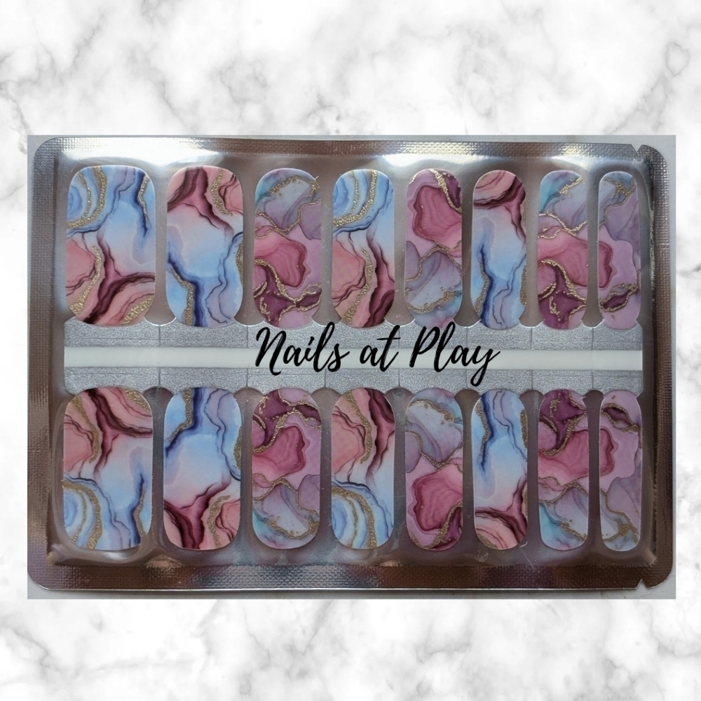 5 For $15 Nail Wraps- Golden Marble